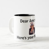 Tasse du renflouement de l'Amérique (Devant gauche)