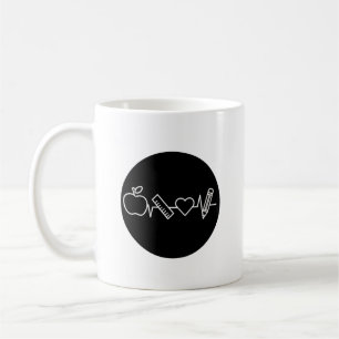 Tasse du rythme cardiaque de l'enseignant École