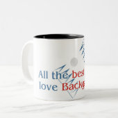 Tasse du ton de l'amant deux de backgammon (Devant gauche)