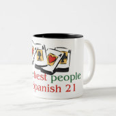 Tasse du ton de l'amant deux de l'Espagnol 21 (Devant droit)