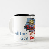 Tasse du ton de l'amant deux de roulette (Devant gauche)