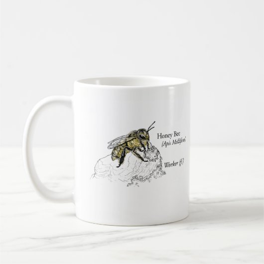 Tasse du travailleur d'abeille de miel de MABA (2) (Gauche)