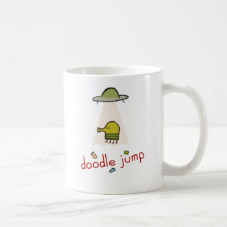 Tasse d'UFO de saut de griffonnage