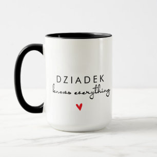 Tasse Dziadek sait tout – Cadeau pour grand-père p