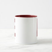 Tasse E Monogramme Pailleté Moderne avec Nom (Centre)