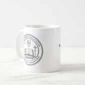 Tasse E & R anglican, logo avec écriture (Devant gauche)