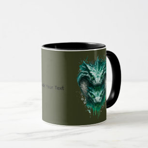 Tasse Éclaboussure Aquarelle Serpent Vert Toxique