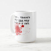 Tasse Écorcher Un Chat Drôle Sanglant (Devant gauche)