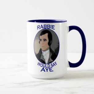 Tasse écossaise de l'indépendance de Robert Burn