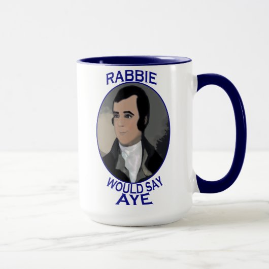 Tasse écossaise de l'indépendance de Robert Burns (Droite)