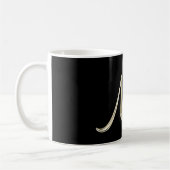 Tasse écriture main or blanc Nele tasse à café (Gauche)