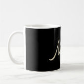 Tasse écriture main or blanc Nicky tasse à café (Gauche)