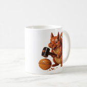 Tasse Écureuil Drôle avec Marteau (Devant droit)