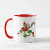 Tasse Écureuil sur Champignons Rouges et Verts (Gauche)