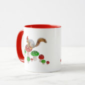 Tasse Écureuil sur Champignons Rouges et Verts (Devant gauche)