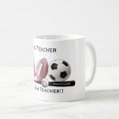 Tasse Editable de professeur de gymnase #1 (Devant droit)