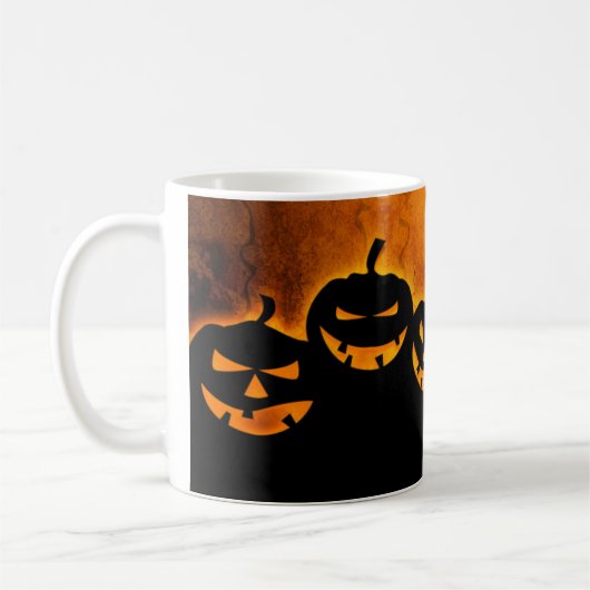 Tasse effrayante Jack-O-Lantern Halloween (Gauche)