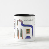 Tasse égyptienne antique de hiéroglyphes (Centre)