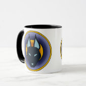 Tasse égyptienne antique de logo d'Anubis de Dieu (Devant gauche)