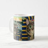 Tasse égyptienne d'art de filasse de Bastet Egypte (Devant gauche)