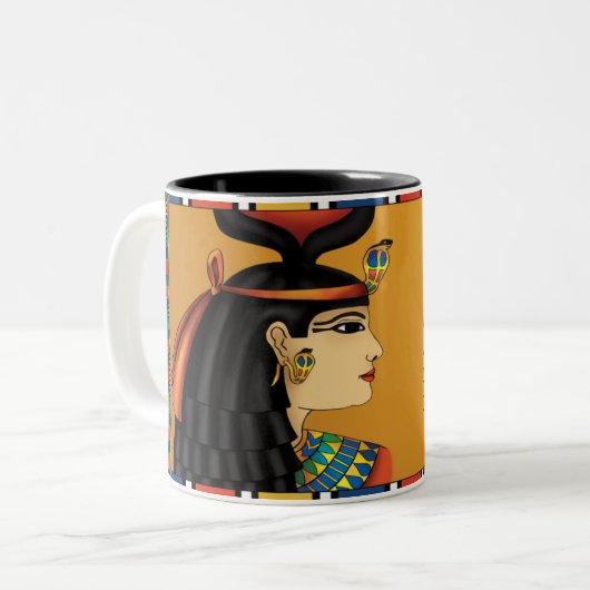 Tasse égyptienne de Hathor de déesse (Devant gauche)