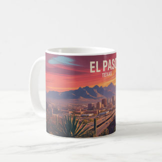 Tasse El Paso Texas : Paysage urbain au coucher du