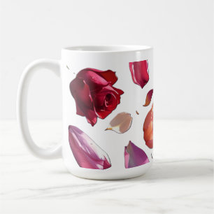 Tasse Élégante à Fleurs Dispersées   Tasse Moderne