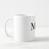 Tasse élégante avec nom de maman et année d'établi (Gauche)