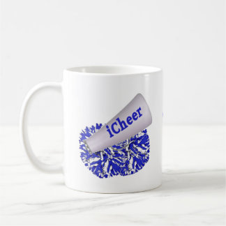 Tasse élégante bleue de pom-pom girl