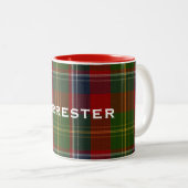 Tasse élégante de plaid de tartan de Forrester de (Devant droit)