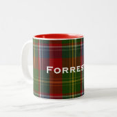 Tasse élégante de plaid de tartan de Forrester de (Devant gauche)