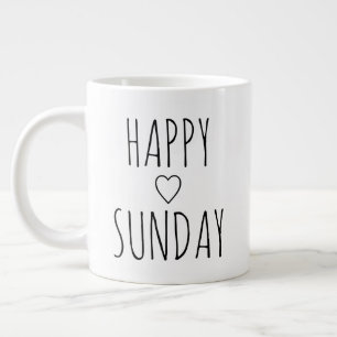 Tasse élégante et charmante 'Joyeux dimanche' pour