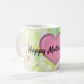 Tasse élégante fleurs design pour la fête des mère (Devant gauche)