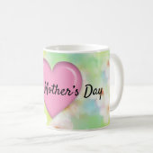 Tasse élégante florale design pour la fête des mèr (Devant droit)