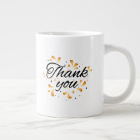 Tasse Élégante Or et Noir de Remerciement