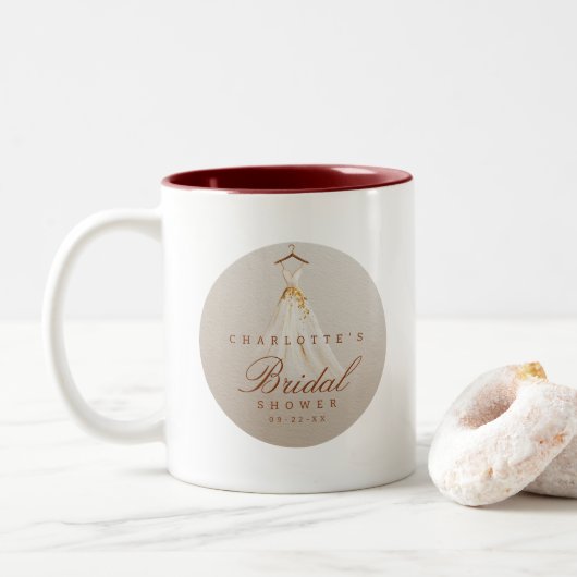 Tasse élégante pour la douche de la mariée d'autom (Avec donut)