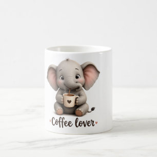 Tasse Éléphant Amateur de Café