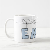 Tasse Emma Mignonne Point Bleu Nom Personnalisé (Gauche)