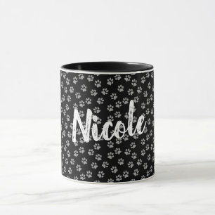 Tasse Empreinte de Patte Avec Nom