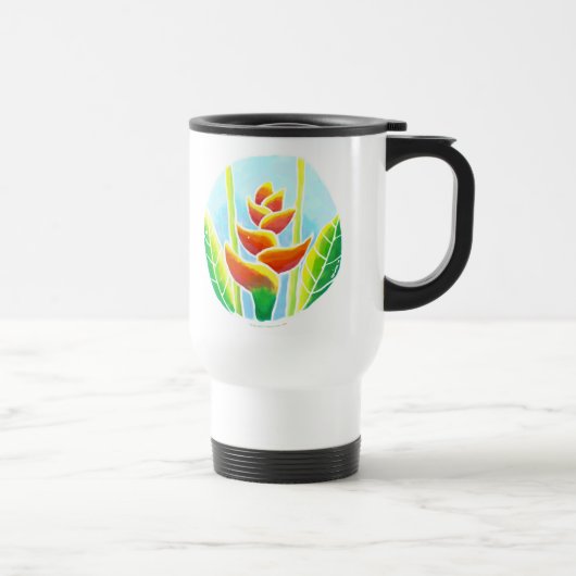 Tasse en acier de voyage de batik tropical de (Droite)