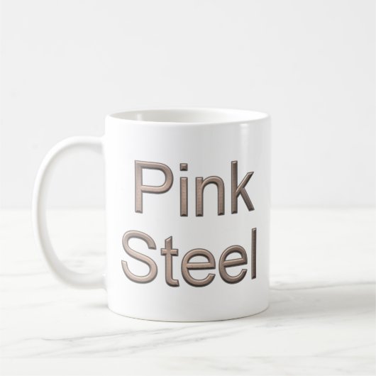 Tasse en acier rose (Gauche)
