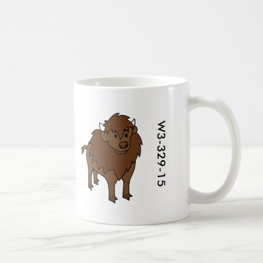 Tasse en bois de Buffalo d'insigne (Droite)