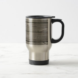 Tasse en bois patinée de voyage