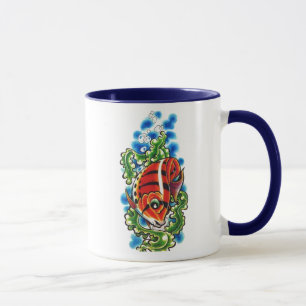 tasse en céramique à double fond rouge