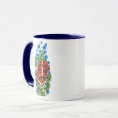 tasse en céramique à double fond rouge (Devant gauche)