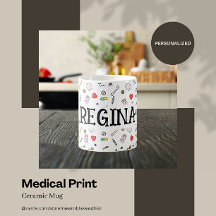 Tasse en céramique à impression médicale