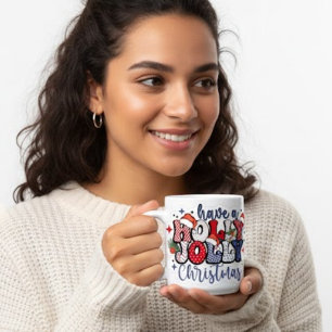 Tasse en céramique à motif de donut de Noël joyeux