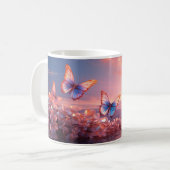 Tasse en céramique à motif papillon vif (Devant gauche)