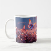 Tasse en céramique à motif papillon vif (Gauche)