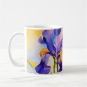 Tasse en céramique aux iris violets de printemps a (Gauche)